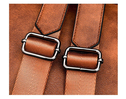 Backpack for Women Large Womens Backpack Leather Purse Designer Ladies Shoulder Bags with Tassel Two-toned Brown