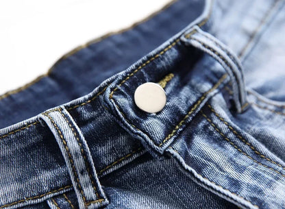 Men's Jeans Trend Denim Shorts Stretch Slim Hip Hop Classic