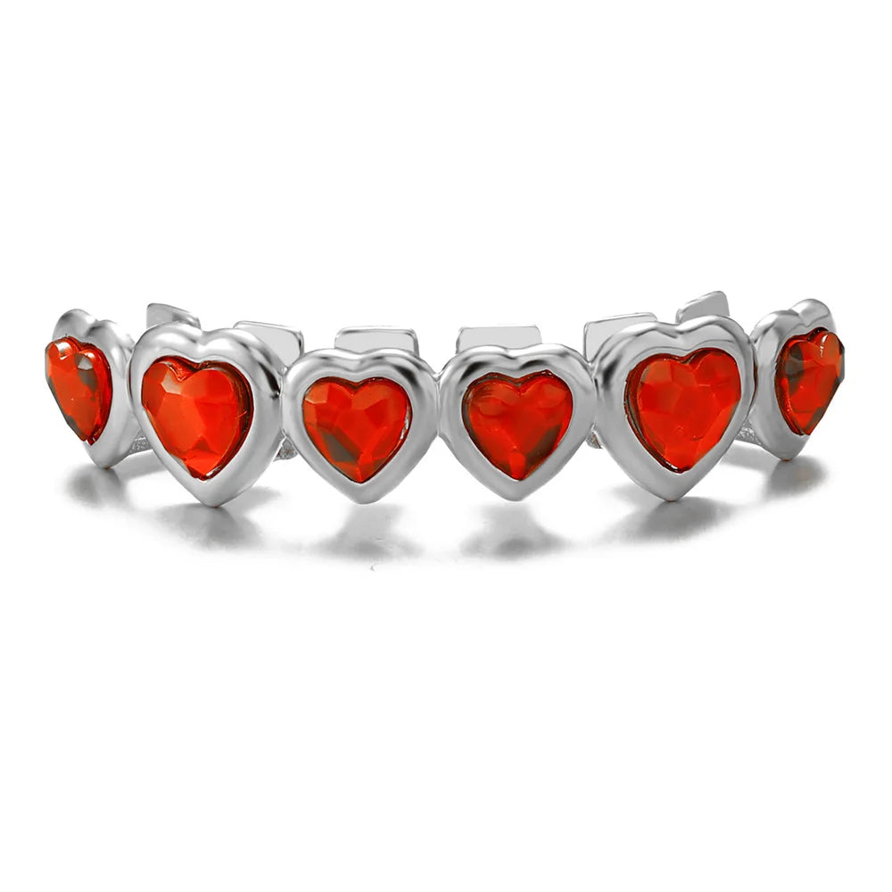 Red Crystal Heart Tooth Caps For Women Men Jewelry Hip Hop Silver Color Green Zircon Teeth Grillz Dental Grills Gold Green Gold Red Top Gold Green Bottom Gold Green-Gold Red Top-Gold Green Bottom-Gold Red-Gold Green Top-Silver Green Top-Silver Green-Silver Green Bottom-Silver Red-Gold Red Bottom-Silver Red Bottom-Silver Red Top-