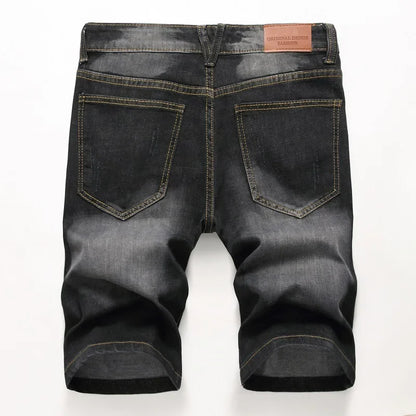 Men's Jeans Trend Denim Shorts Stretch Slim Hip Hop Classic