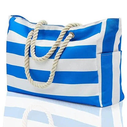 Large Waterproof Beach Tote Bag with Zipper Shoulder Bags Waterproof Sandproof Swim Pool Bag Large Tote
