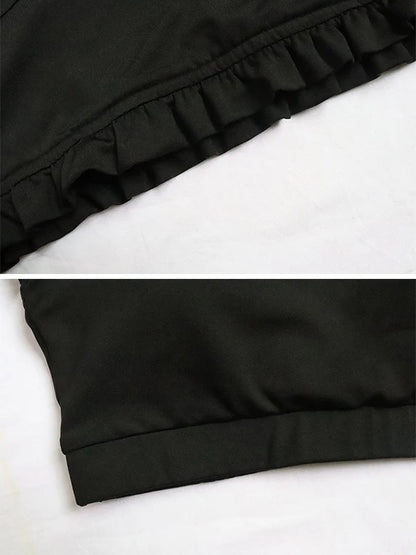 Solid Color Wood Ear Bra & Hip-Lifting High Waist Leggings Pants Fitness Yoga Two Pieces Set
