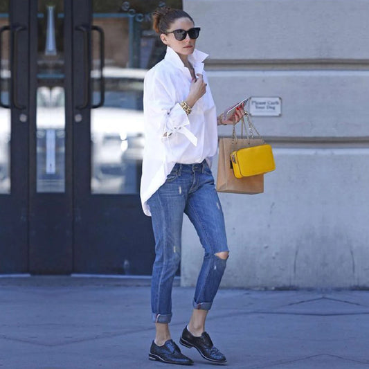 Solid Color Blouse Original Loose Letter Printed Daily Casual Shirts Top For Women
