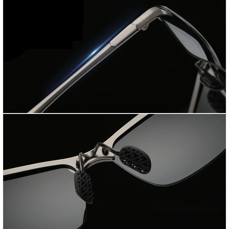 Men Photochromic Polarized Chameleon Glasses Change Color Sun Glasses Day Night Vision UV400