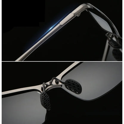 Men Photochromic Polarized Chameleon Glasses Change Color Sun Glasses Day Night Vision UV400