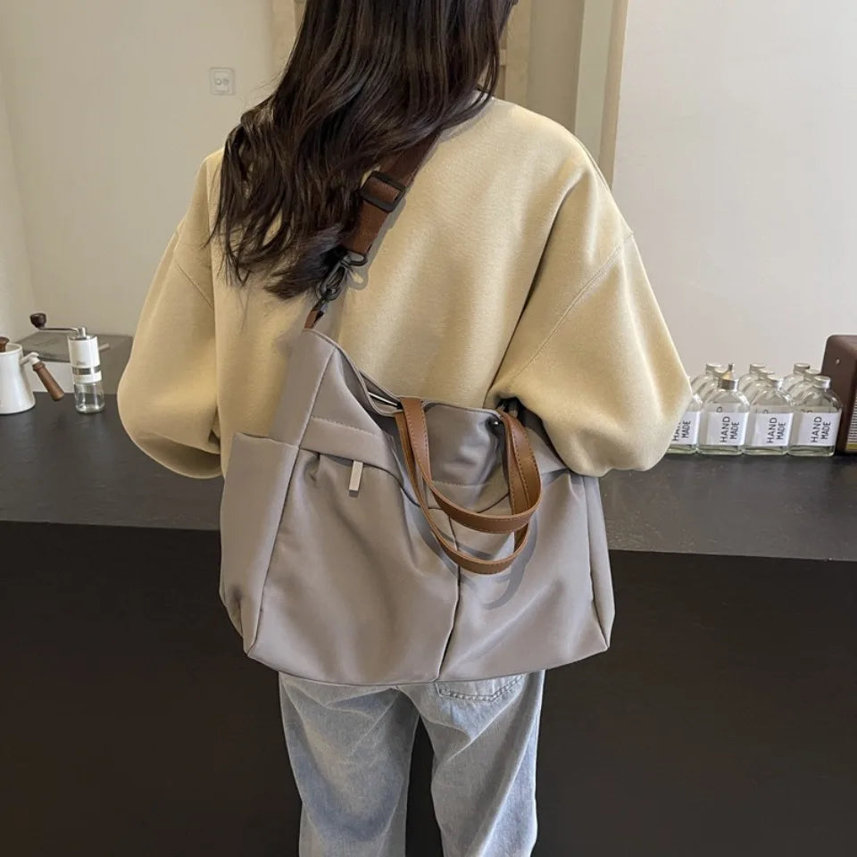 Stylish Nylon Tote Student shoudler Bags for Women Ladies Business Hand-held Briefcase Commuter Tote A4 Laptop High-end Designer