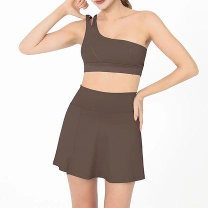 Women's Tracksuit Yoga Tennis Skirt Sets Short Sports Suit Gym Outfit Sexy Fitness Sportswear Golf Dress 2 Piece Workout Clothes