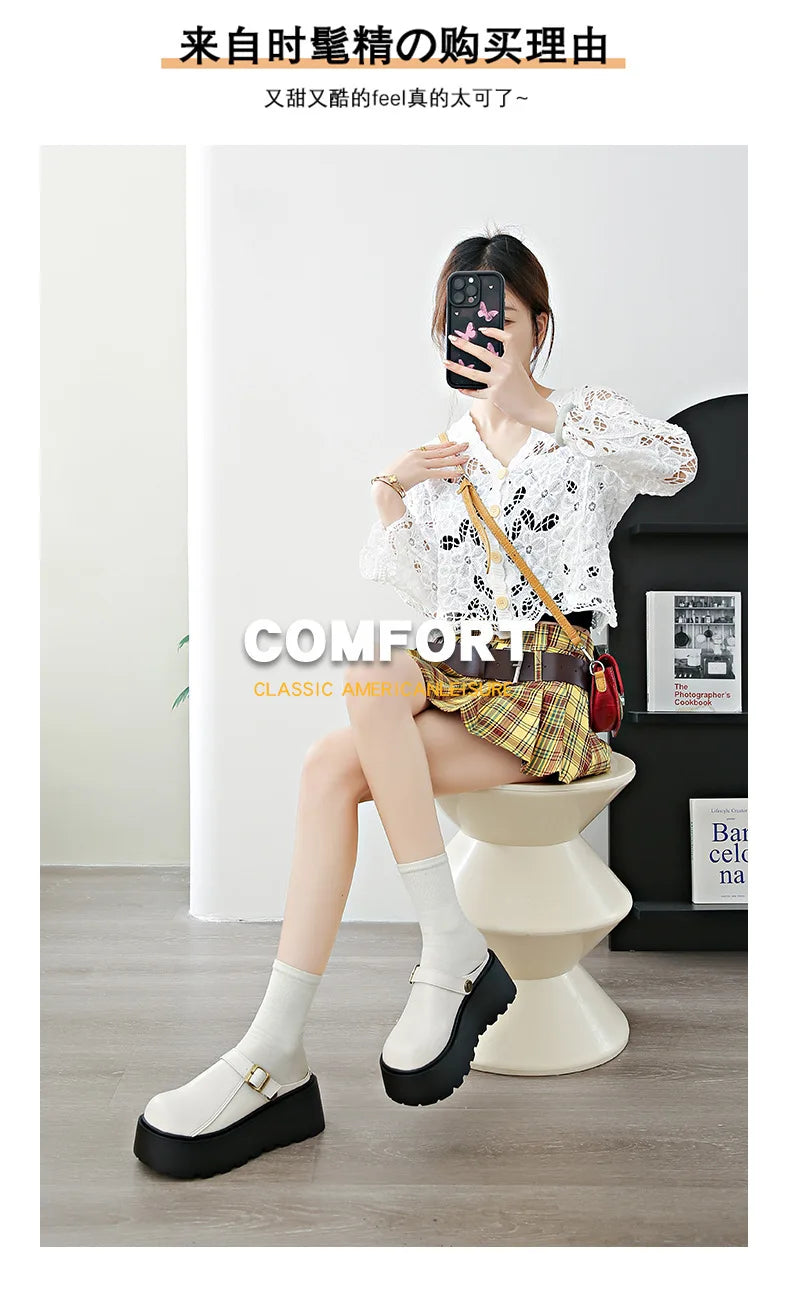 Thick Slippers Casual Shoes 1 Slip-on Baotou Half Slip-on Shoes