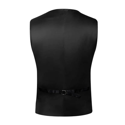 Men's Paisley Silk Suit Vest with Macthing Golden Paisley Neck Tie Handkerchief Cufflinks Wedding Prom Tuxedo Waistcoat