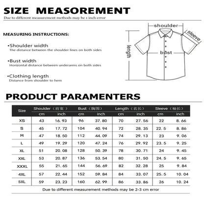 Solid Color Casual Shirt - Fashionable Street Style - Business Linen Material - Men's Short Sleeve Shirt