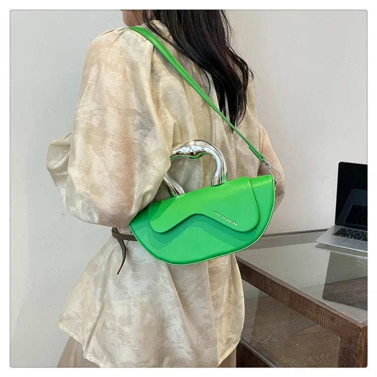 Solid Soft Shoulder Bag High Quality Bags for Women Hasp Interior Compartment Pu Women's Handbag