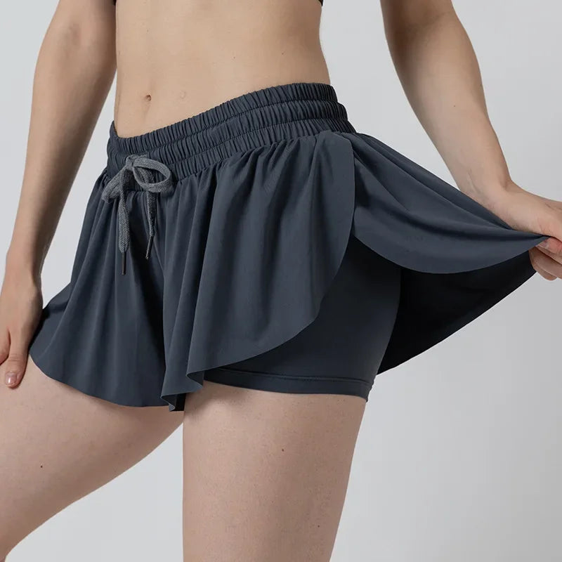 Flowy Athletic Shorts for Women Gym Yoga Workout Running Tennis Skirt Comfy Skort