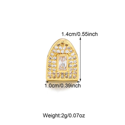 1PC Single Hip Hop Star Heart Pattern Teeth Grillz Removable Dental Grills Teeth Punk Teeth Caps