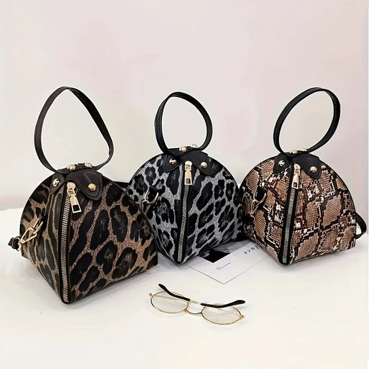 Print Triangle Handbag, Trendy Mini Crossbody Bag, Women's Clutch Purse For Party Prom Dating