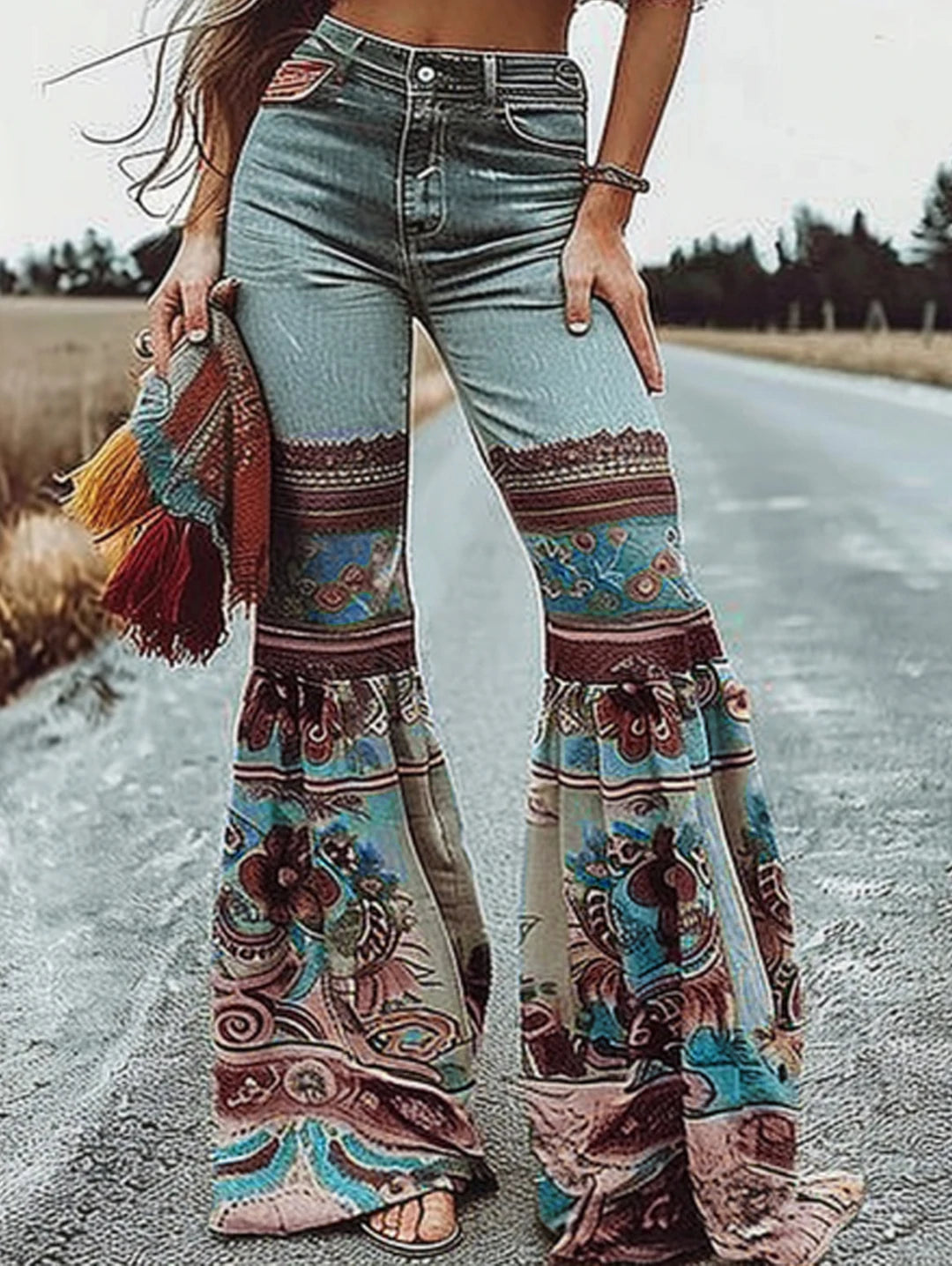 Womens Jeans Pants Blue Floral Printed Bottoms with Pockets High-Waisted Flared Denim Pants Blue / XXXL / CHINA Blue / XXL / CHINA Blue / XL / CHINA Blue / XXXL / CHINA-Blue / XXL / CHINA-Blue / XL / CHINA-Blue / L / CHINA-Blue / M / CHINA-Blue / S / CHINA-