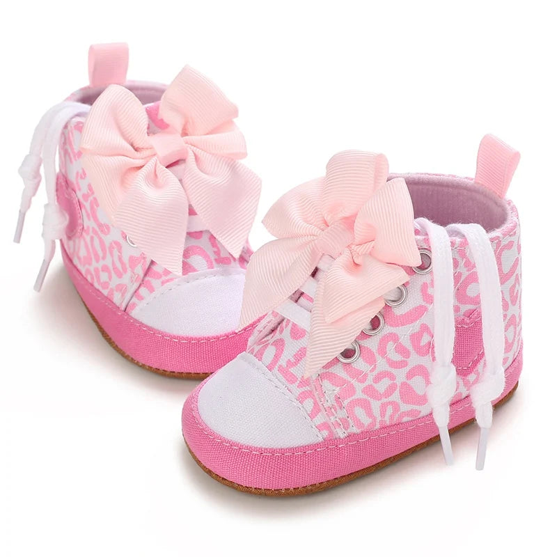 Non-Slip Casual Shoes with Delightful Bowknot Design for Baby Girls 0-18 Months