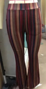 Women's Fashionable Bell-Bottom Pants Hip Hop Style Printed Trendy Bell-Bottom Pants With Headwear