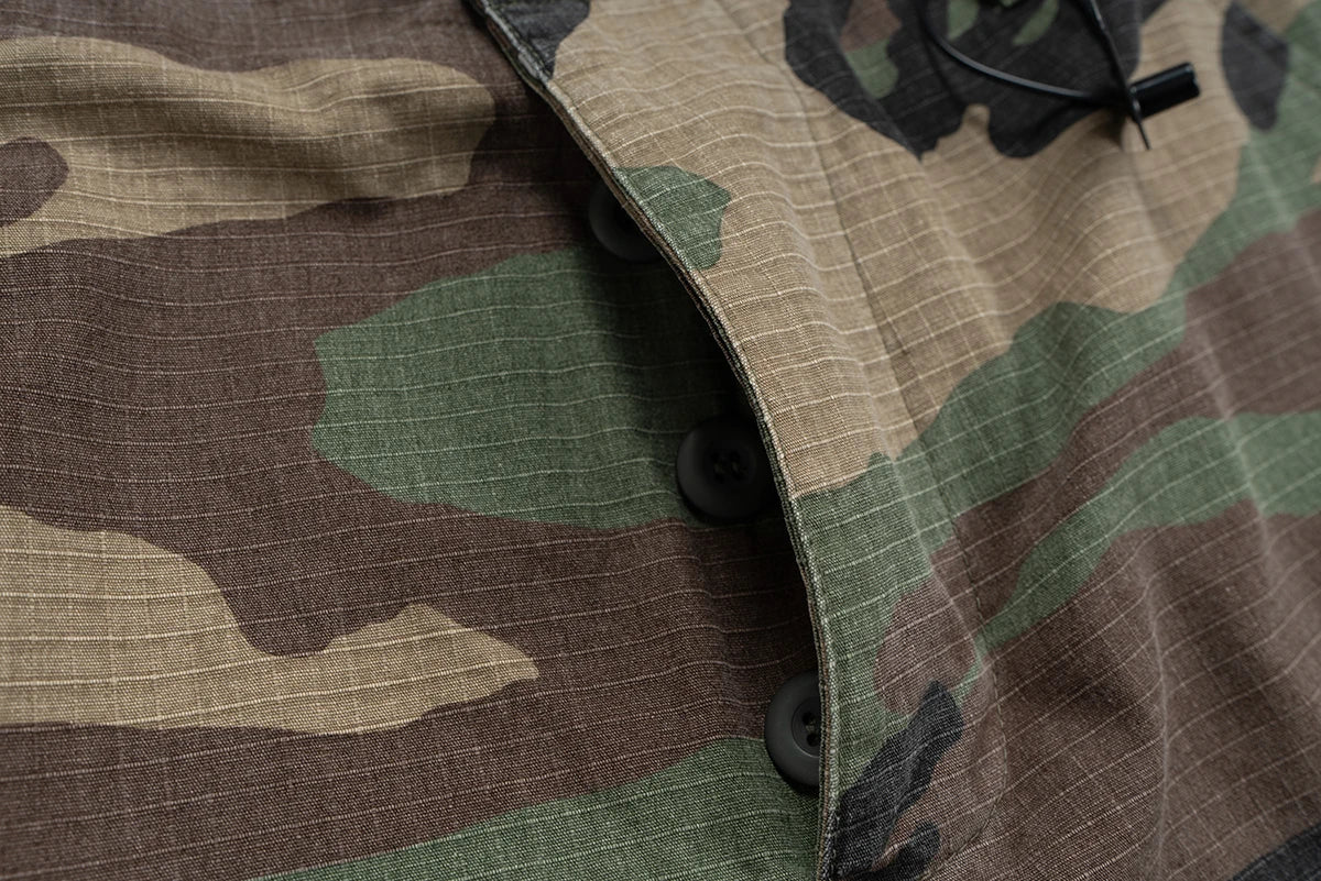 Silhouette Camouflage Cargo Cropped Shorts for Men Wide Leg Patchwork Baggy Over Knee Pants