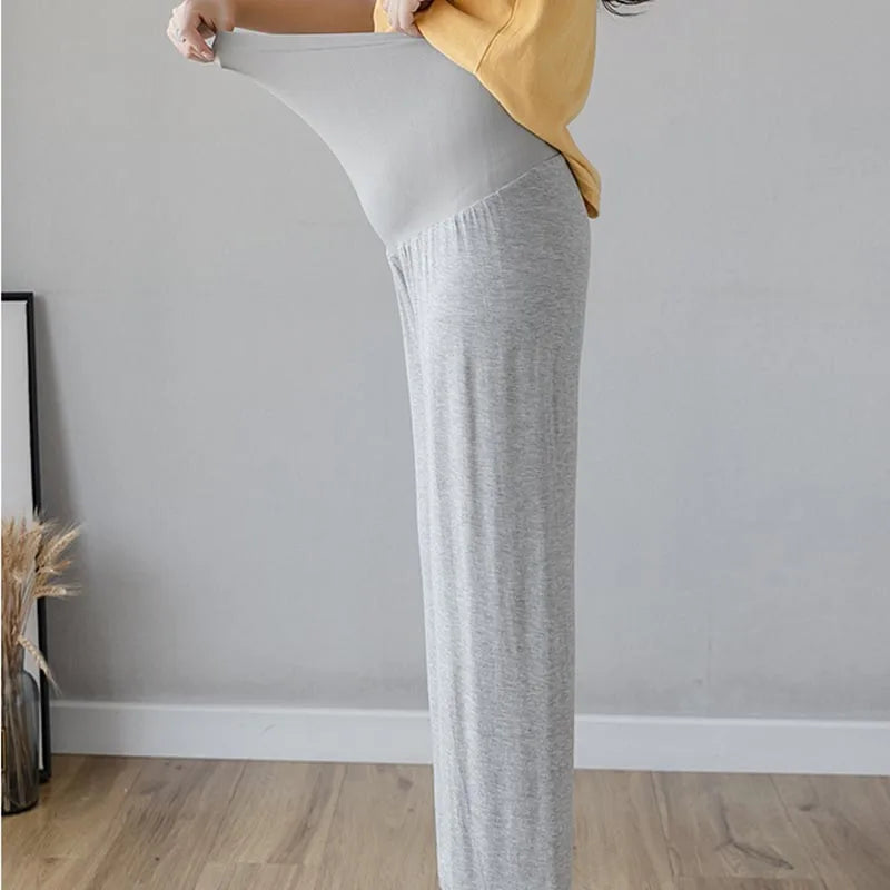 Maternity Pants Summer Maternity Silk Pants Wide-leg Pants Thin Outer Wear Loose Pleated Pants