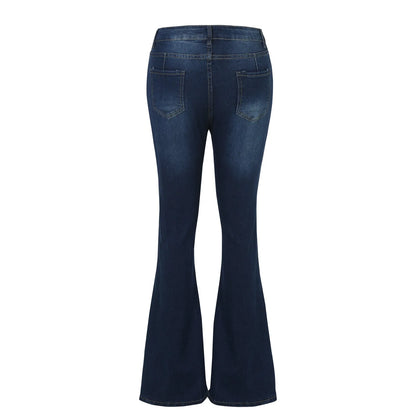 Boot Cut Jeans For Women Fashion Slim Denim Flare Pants Casual