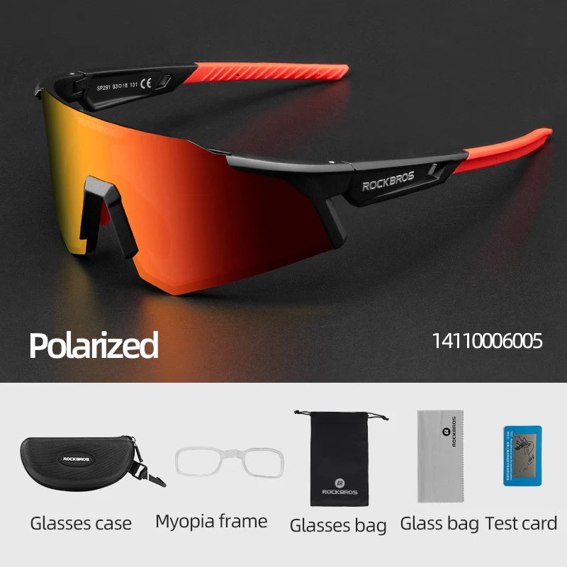 Photochromic Polarized Lens Adjustable Nose Support Myopia Frame Sports Men Women Cycling Goggle