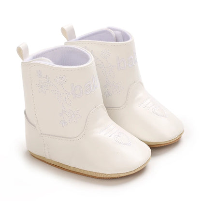 Baby Boots Made Of Soft PU and High-quality Cotton Short Boots With Rubber Soles and Anti Slip Baby