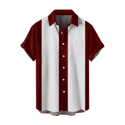 Red And Black Plaid Shirt Men Shirts Checkered Shirts Short Sleeve