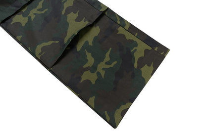Color Match Multi-pockets Camouflage Cargo Pants for Men and Women Patchwork Baggy Overalls