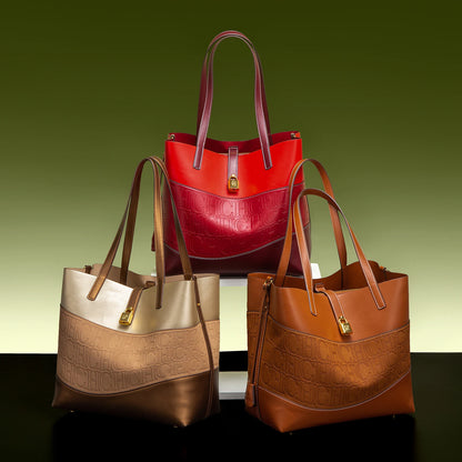 CHCH Women's Large Capacity Tote Bag Spring New Splicing Design Bag