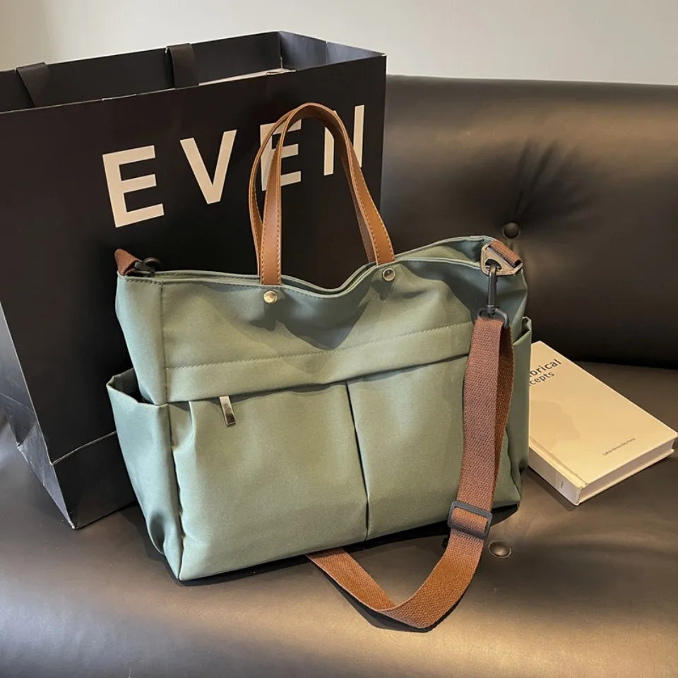 Stylish Nylon Tote Student shoudler Bags for Women Ladies Business Hand-held Briefcase Commuter Tote A4 Laptop High-end Designer