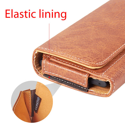 Universal wallet cellphone case belt mobile phone Holster 4.7/5.5/6.3 inch retro leather magnetic pouch