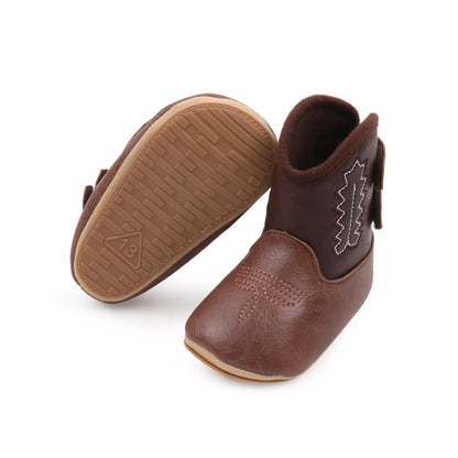 Baby Boots Made Of Soft PU and High-quality Cotton Short Boots With Rubber Soles and Anti Slip Baby