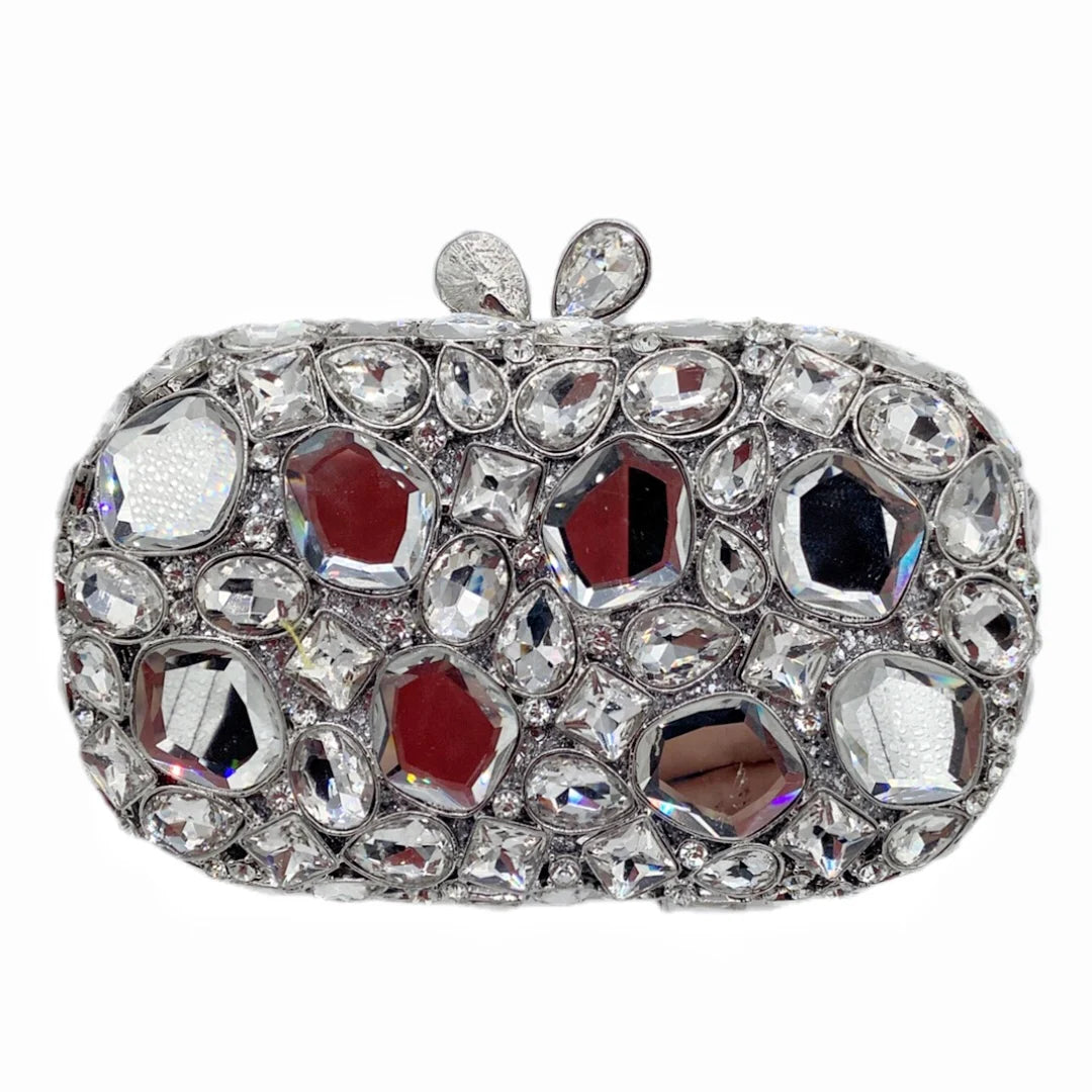 XIYUAN Big Stones Evening Purse Bags Rhinestone Wedding Gems Clutch Bag Bridal Clutches Women Diamonds