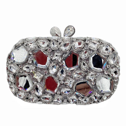 XIYUAN Big Stones Evening Purse Bags Rhinestone Wedding Gems Clutch Bag Bridal Clutches Women Diamonds