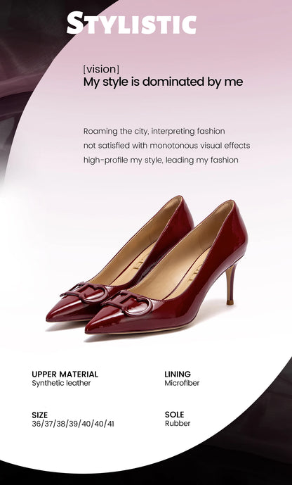 Solid Colour Classic Style New Women's Single Shoes Retro Simple Exquisite Women's High-heeled Shoes