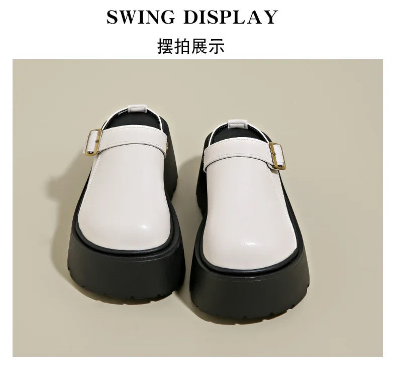 Thick Slippers Casual Shoes 1 Slip-on Baotou Half Slip-on Shoes