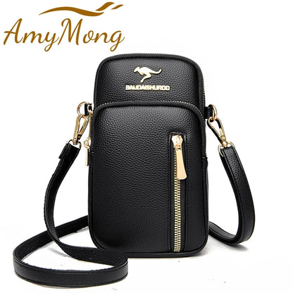 Ladies New Trendy Pu Leather Shoulder Bags Luxury Designer Simple Small Purse