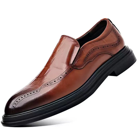Leather Shoes for Men Wedding Formal Oxfords Business Casual Office Work Shoes for Men Classic Luxury Pointy Men's Dress Shoes