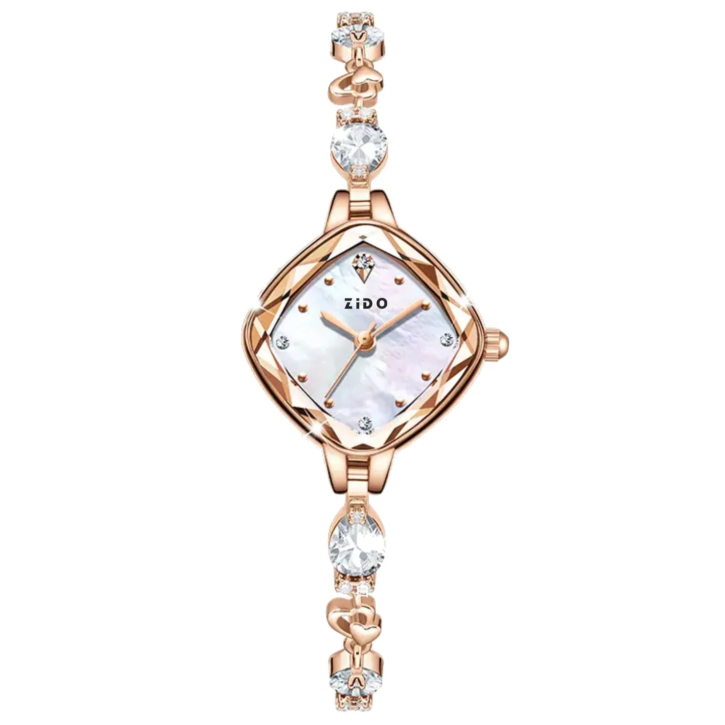 Luxury Crystal Diamond Metal Bracelet Waterproof Diamond Female Fashion Watches