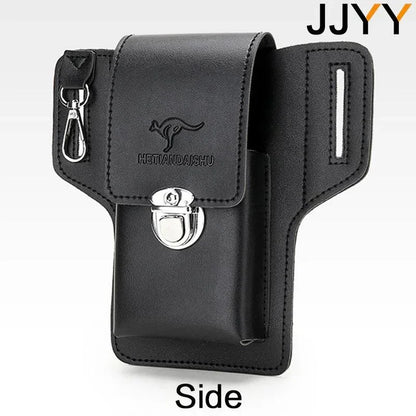 1PC Multifunctional Mens Leather Mobile Phone Bag Belt Clip Travel Hiking Case Cover