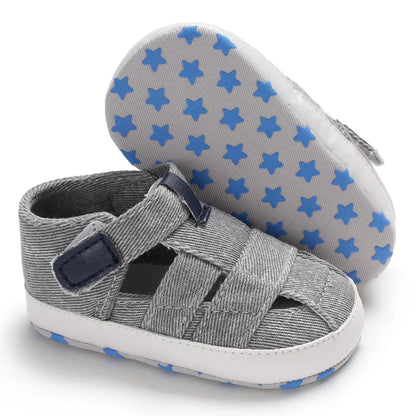 Newborn Boys And Girls Baby Shoes Canvas Soft Soles First Walking Shoes Breathable