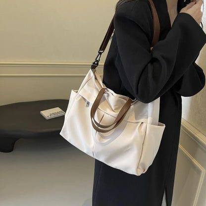 Stylish Nylon Tote Student shoudler Bags for Women Ladies Business Hand-held Briefcase Commuter Tote A4 Laptop High-end Designer