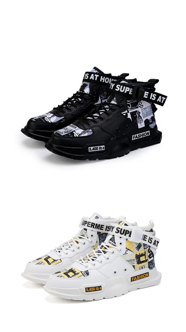 Men Shoes High Quality Sneakers Platform Breathable Lightweight Red Basket