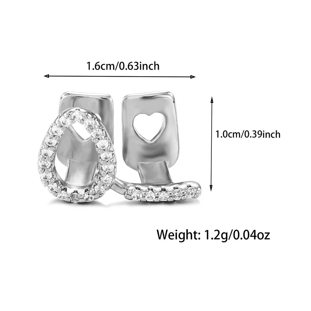 1PC Single Hip Hop Star Heart Pattern Teeth Grillz Removable Dental Grills Teeth Punk Teeth Caps