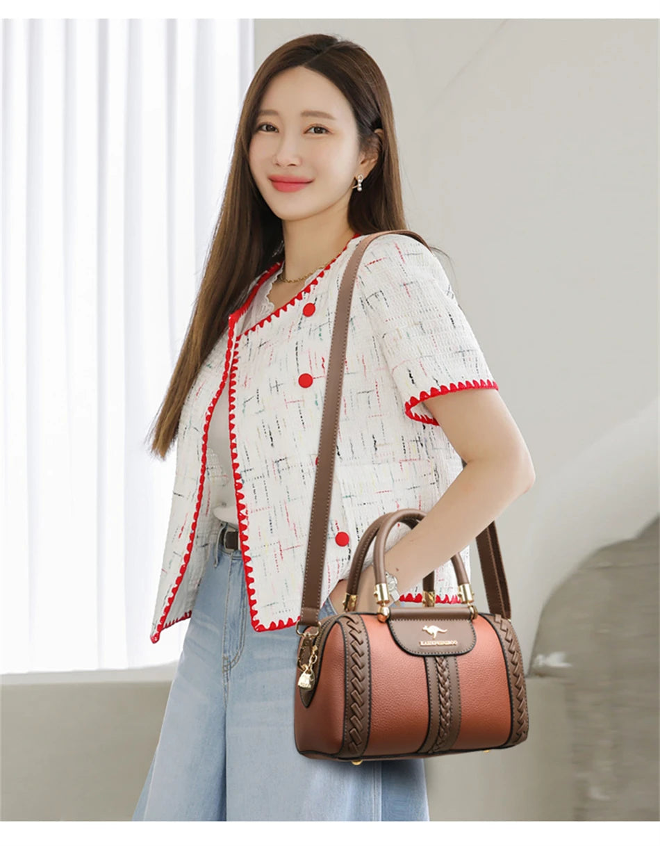 High Quality Leather Designer Shoulder Crossbody Bag New Ladies Messenger Bag