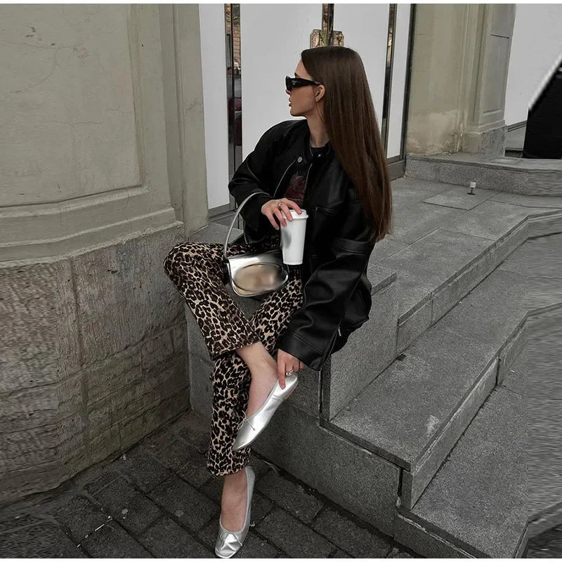 Animal Leopard Print Long Denim Women High Waist Straight Pencil Jeans Leopard print / M Leopard print / L Leopard print / XS Leopard print / M-Leopard print / L-Leopard print / XS-Leopard print / S-