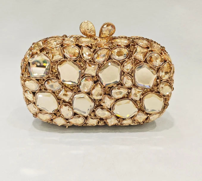 XIYUAN Big Stones Evening Purse Bags Rhinestone Wedding Gems Clutch Bag Bridal Clutches Women Diamonds
