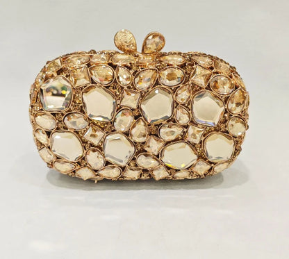 XIYUAN Big Stones Evening Purse Bags Rhinestone Wedding Gems Clutch Bag Bridal Clutches Women Diamonds