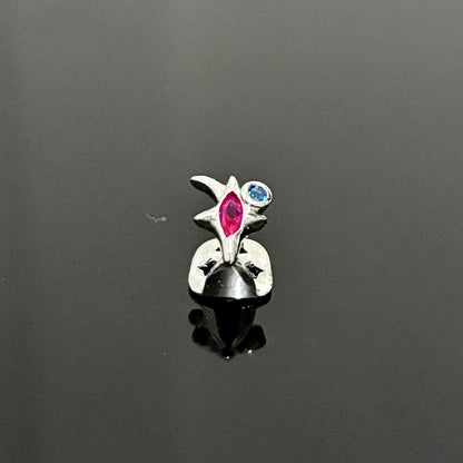 Purple Zircon Star Teeth Grillz Single Blue CZ Stone Tooth Caps For Women Men