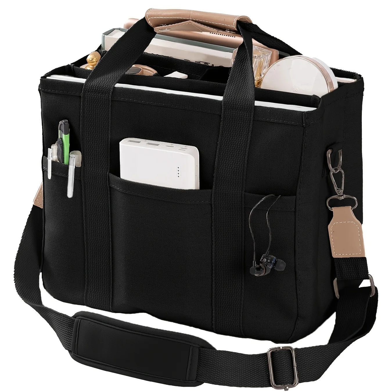 Women's Bag Canvas Large Capacity Multi Tote Handbag Layer Function Crossbody Bag